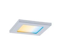 Paulmann 99960 Lampe de meuble LED Clever Connect Spot « Pola » Tunable White 12 V, carrée, avec 1 ampoule dimmable de 2,5 watts, chrome mat, matière plastique, 2700-6500 K