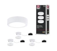 Paulmann Kit 3 spots saillie pour meubles Pukk 12/230V plastique blanc