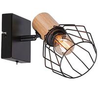 Paulmann applique murale 1x20 W noir-bois 66766