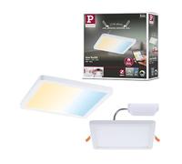 Paulmann Areo VariFit 93047 Panneau LED encastrable IP44 Zigbee Tunable White 175 x 175 mm carré avec 1 x 13 W à intensité variable Blanc Plastique 3000 K