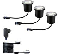 Paulmann 94275 Luminaire d'extérieur LED Plug & Shine ZigBee Encastrés sol Kit de démarrage RGBW incl. 3x3,6 watts gradable IP65 Argent Éclairage de jardin Métal Blanc chaud 3000 K