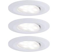Paulmann Spot encastré Calla 99927 – 3x6 W IP65 4000K orientable Ø90 mm blanc