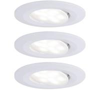 Paulmann Spot encastré Calla 99927 – 3x6 W IP65 4000K orientable Ø90 mm blanc