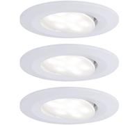 Paulmann Calla Spot LED encastrable pour salle de bains jeu de 3 19.5 W IP65 blanc mat