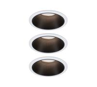 Paulmann Cole Coin spot encastré 3x6.5 W blanc-noir 93402
