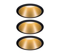 Paulmann Cole Coin spot encastré 3x6.5 W noir-doré 93404