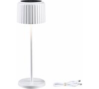Paulmann Lampe de table Else PL94879 rechargeable solaire USB-C IP44 2700 K dimmable blanc 3,7 W