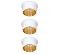 Paulmann Gil plafonnier 3x6 W blanc-doré 93381