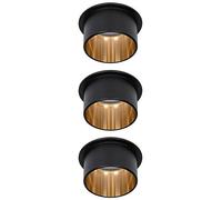 Paulmann Gil plafonnier 3x6 W noir-doré 93379