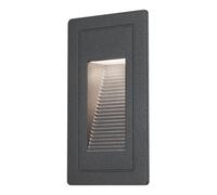 Paulmann 94382 luminaire d'extérieur LED encastré mural High IP65 Blanc chaud 105x60 mm carré incl. 1x4 watts éclairage extérieur Noir lampe d'extérieur aluminium lampe de jardin 3000 K