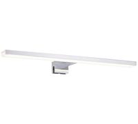 Paulmann 78938 Plafonnier LED pour éclairage de miroir Evie IP44 400 mm, avec 1 ampoule de 8,0 watts, chrome, lampe de salle de bains en matière plastique, 3000 K
