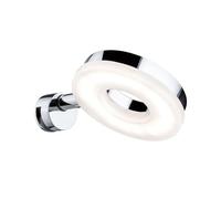 Paulmann Lampe de miroir LED Becrux 70881 avec applique murale chromée 1x4 watts en métal, lampe de salle de bain en plastique 3000 K, câble 15 cm