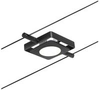 Paulmann 94425 Système de câble LED Corduo Spot MacLED DC, avec 1 ampoule de 4,5 W, extensible, noir mat, câble métallique chromé, 3000 K