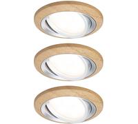 Paulmann Lanati spot encastré 3x6 W aluminium-bois 92239