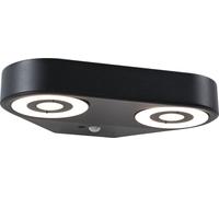 Paulmann LED Applique murale d'extérieur Silma Détecteur de mouvement àcrépusculaire (IR) Double sortie de lumière