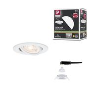 Paulmann LED Spot encastré 3-Step-Dim Nova GU10 Flat orientable 4,9W 550lm 230V dimmable 2700K blanc dépoli 92324