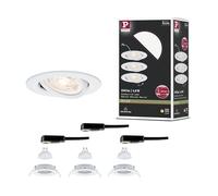 Paulmann LED Spot encastrés Nova GU10 Flat orientable 3x4,9W 3x550lm 230V 2700K blanc dépoli 92271