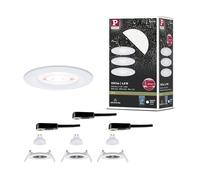 Paulmann LED Spot encastrés Nova GU10 Flat rigide IP44 3x4,9W 3x550lm 230V 4000K blanc dépoli 92337