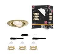 Paulmann LED Spots encastrés Nova Plus GU10 Flat IP65 93 mm 3x4,9W 3x550lm 230V dimmable 2700K doré mat 92419