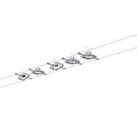 Paulmann MacII 94133 Système complet d'éclairage sur câble GU5.3 50 W LED chrome (mat)