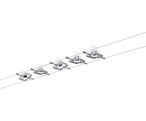 Paulmann MacII 94133 Système complet déclairage sur câble GU5.3 50 W LED chrome (mat)