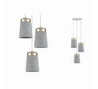 Paulmann Neordic Norell Suspension Max 3x20W E27 Gris/Blanc Mat/Or Béton