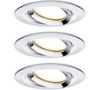 Paulmann Spot encastrable Nova Plus jeu de 3 LED 20,4 W IP65 chrome pour salle de bains