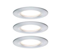 Paulmann Nova Spot encastrable pour salle de bains jeu de 3 LED LED 18 W IP44 Aluminium (tourné)