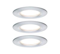 Paulmann Nova Spot encastrable pour salle de bains jeu de 3 LED LED 18 W IP44 Aluminium (tourné)