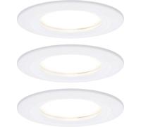 Paulmann Nova Spot encastrable pour salle de bains jeu de 3 LED LED 18 W IP44 blanc mat