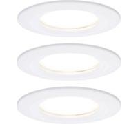 Paulmann Nova Spot encastrable pour salle de bains jeu de 3 LED LED 18 W IP44 blanc mat