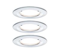 Paulmann Nova Spot encastrable pour salle de bains jeu de 3 LED LED 18 W IP44 chrome (brillant)