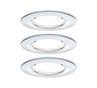 Paulmann Nova Spot encastrable pour salle de bains jeu de 3 LED LED 18 W IP44 chrome (brillant)