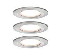 Paulmann Nova Spot encastrable pour salle de bains jeu de 3 LED LED 18 W IP44 fer (brossé)
