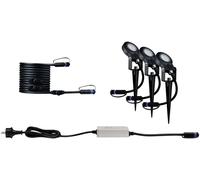 Paulmann P+S Spot Set Sting 2200K 94729 Système déclairage Plug&Shine; kit de démarrage pour projecteur de jardin à LED LED 18.9 W or anthracite