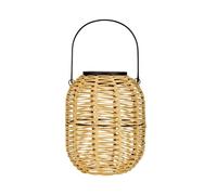 Paulmann Pauleen 48168 Sunshine Treasure Lanterne solaire pour balcon ou jardin, beige, éclairage extérieur, matière plastique, rotin, énergie solaire, 3000 K