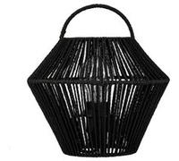 Pauleen Lampe À Poser Boho Shine Max20w E27 H25,5cm Métal/Rotin Noir 230v