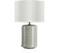 Pauleen Lampe de table Go for Glow (E27) max. 20W céramique/tissu Beige/Gris/Vert sans ampoule