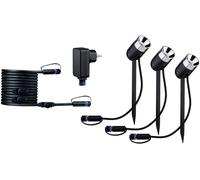 Paulmann Pike 94242 Système déclairage Plug&Shine; kit de démarrage pour projecteur de jardin à LED jeu de 3 LED 10.5 W blanc chaud anthracite
