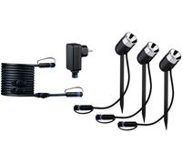Paulmann Pike 94242 Système d'éclairage Plug&Shine kit de démarrage pour projecteur de jardin à LED jeu de 3 LED 10.5 W blanc