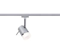 Paulmann 97612 URail Spot sur rail Pipe Spot simple GU10 max. 10 W dimmables 230 V chrome mat, système de rail URail en chrome - libre choix de l'ampoule