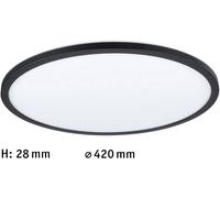 Paulmann Plafonnier LED Atria Shine, dimmable, noir, Salon / Salle à manger, Matière Plastique, Moderne, Plafonnier LED