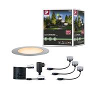 Paulmann Plug & Shine LED encastré de sol Floor Kit de base respectueux des insectes IP67 2200K 3x2W 21VA Argent 94722