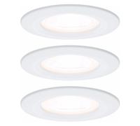 Paulmann Spot encastré Nova PLM 93442 – 6,5 W, 2700 K, rigide, rond, blanc mat