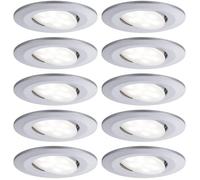Paulmann Spot LED encastrable Calla, jeu de 10 10×6W 4000K IP65 chrome mat