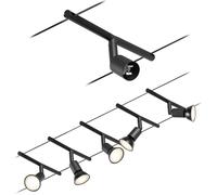 Paulmann Wire Systems 94446 Système complet déclairage sur câble GU5.3 noir (mat), chrome