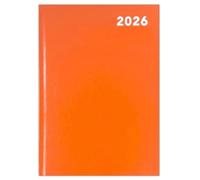PaulStore Agenda 2026 A4 / A5 / A6 Agenda Une Page Par Jour Bureau Et Semainier Couleurs Pastel Agendas Organiseur Pour Étudiant, Enseignant, Maison, Bureau, Entreprise Planificateur Annuel (Orange