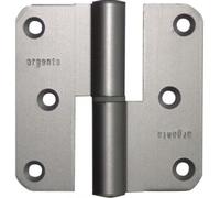 Paumelle à lame ouverte - en aluminium anodisé - 80x80 mm - droite ARGENTA