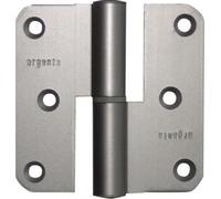 Paumelle à lame ouverte - en aluminium anodisé - 80x80 mm - gauche ARGENTA