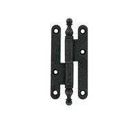 Paumelle à vase rustique 110x55mm gauche acier noir - - 16ARG115B